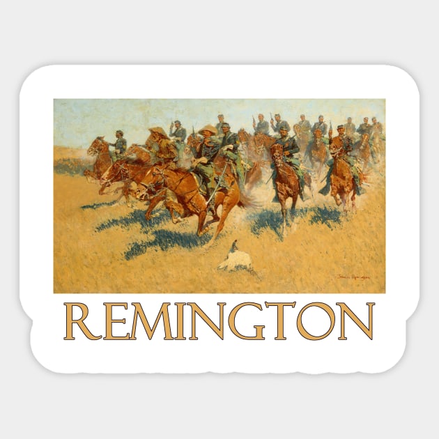 Cavalry Charge on the Southern Plains by Frederic Remington Sticker by Naves